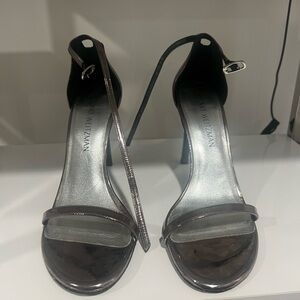 Stuart Weitzman gunmetal silver heels EVERYTHING MUST GO accepting low offer